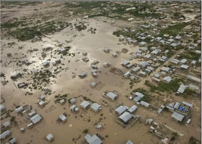 Figura 16: Situação da cidade de Gonaives após tempestade tropical Hanna. 