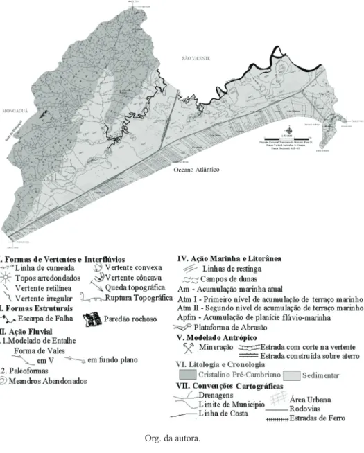 Figura 5: Carta Geomorfológica do Município de Praia Grande (SP).