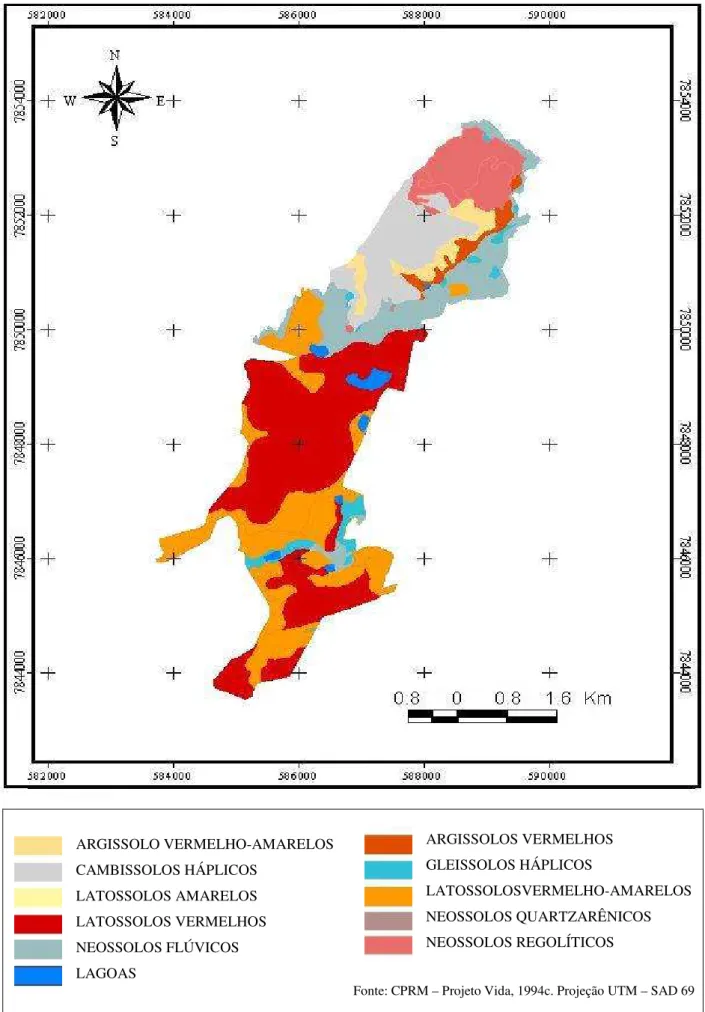 Figura 5 – Mapa pedológico do CNPMS. 