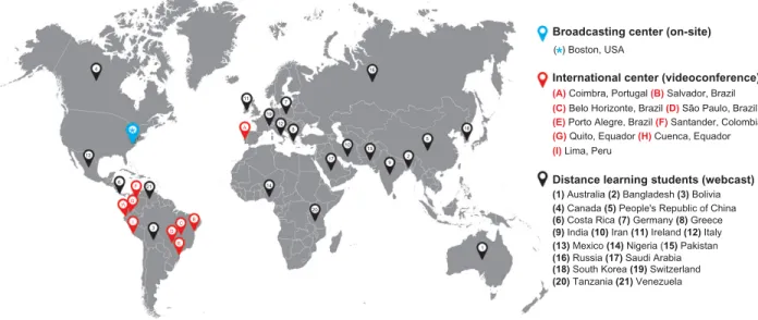 Figure 2 countries from where students attended the course in 2012.