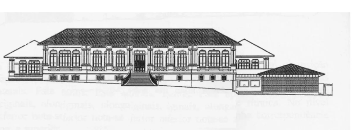 FIGURA 02  – Representação da fachada externa frontal da Escola Estadual Barão de Macaúbas em                           desenho