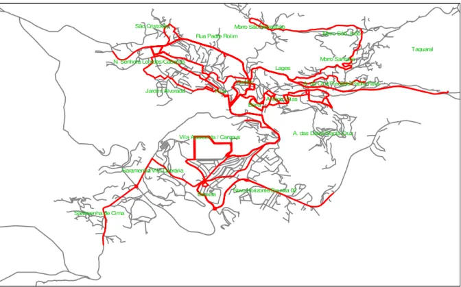 Tabela 5 - Características Operacionais do Sistema Urbano de Ouro Preto em 2006 