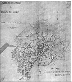 Figura 3.2: Plano de urbanização de Viseu de 1935, (Pinto, 2014) 