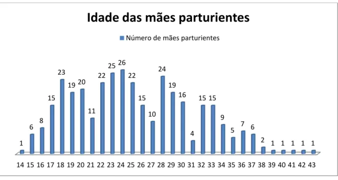 Figura 8. Idade das mães parturientes. 