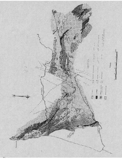 Figura  6.  Enquadramento  geotectónico  dos  corpos  granitóides da região Trancoso – Sátão, afectados pela faixa  de  cisalhamento  Juzbado  -  Penalva  do  Castelo  (N70ºE,  esquerda).