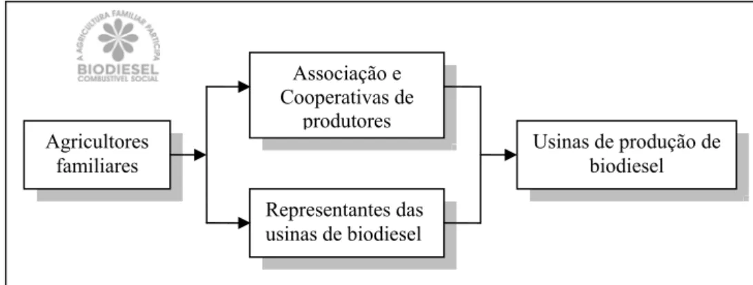 Figura 4.2. Arranjos produtivos com mamona (comercialização) via selo combustível social   Fonte: Elaborado pela autora