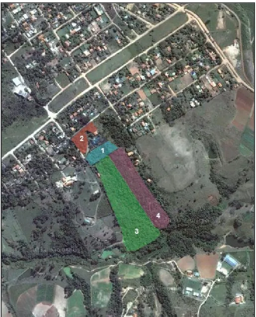 Figura 3 - Localização dos quatro setores no Centro Espírita Beneficente União  do Vegetal em Campinas/SP