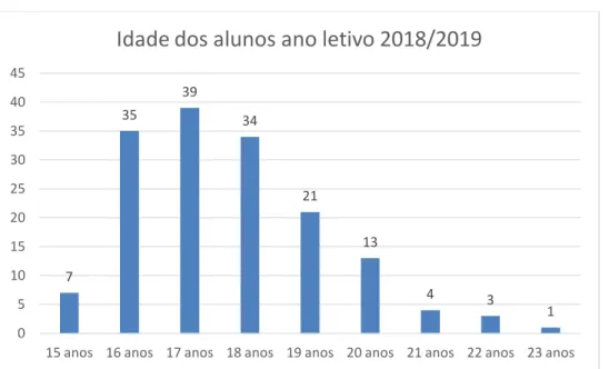 Gráfico 2 - Idade dos alunos 