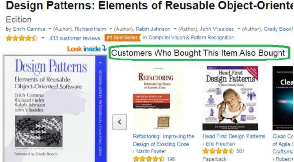 Figure 1.1: Amazon screenshot adapted to show the books’ recomendation.
