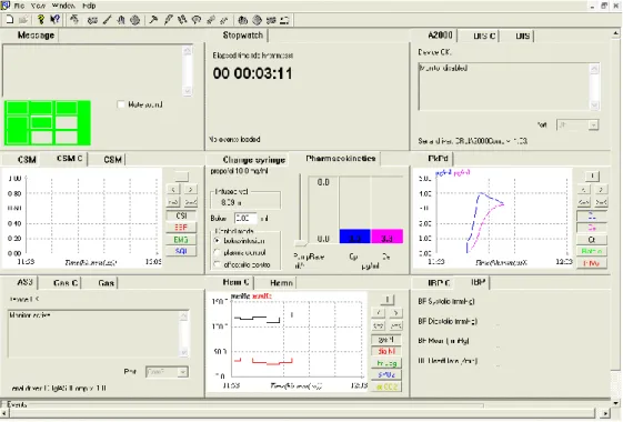 Figure  8 – Rugloop ® II Vet Software developed by Tom DeSmet  (Demed Engineering, Temse, Belgium and  Michel  Struys  (Ghent  University,  Gent,  Belgium)  running  in  a  personal  computer