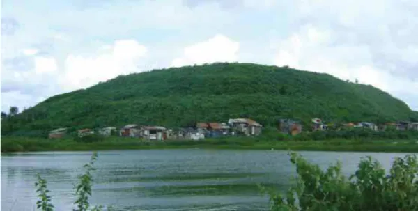 Figura 14 – Vista do lixão do Jangurussu e algumas casas no entorno. 