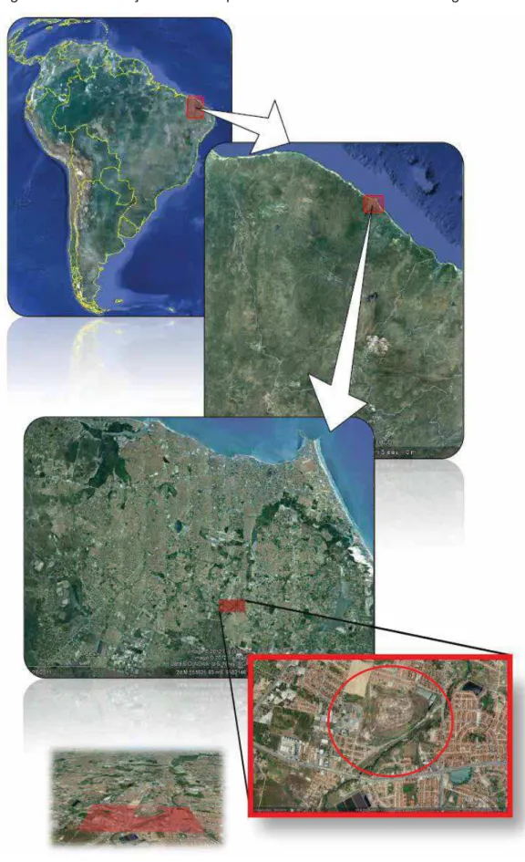 Figura 15 – Localização do Município de Fortaleza e do lixão do Jangurussu. 
