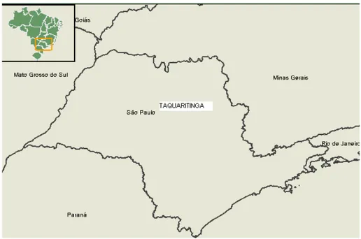 Figura 1. Localização do Município de Taquaritinga no Estado de São Paulo. 