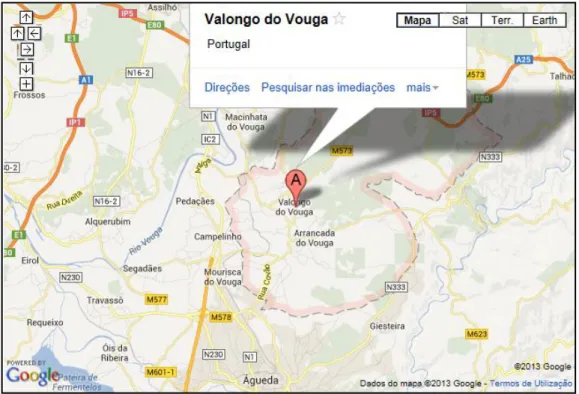 Figura 1 – Local de implementação do projecto – CATL de Valongo do Vouga 