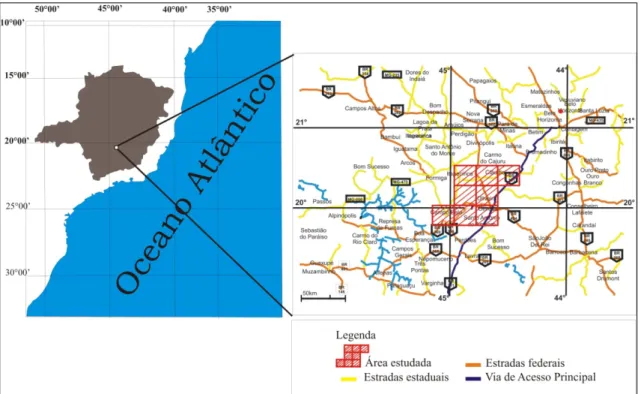 Figura 1.1-Localização geográfica da área. (GoogleMaps, 2011). 
