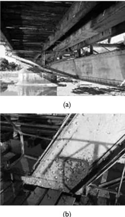 Figura 5. Sistema (metal/madeira) de desenvolvimento de condições ao ataque da ponte.