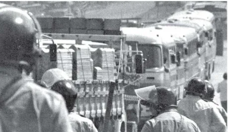 FIGURA 04 - Polícia Militar ocupa a Cidade Industrial Coronel Juventino                          Dias durante a greve de 1968