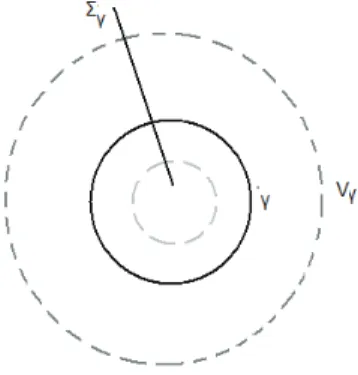 Figura 2.3: Vizinhan¸ca de uma folha compacta γ