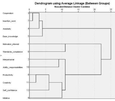 Figure 3- Dendogram for questions Q1 to Q12 