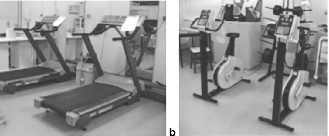 Figura 4.2 – Ergómetros utilizados no treino de exercício aeróbio:  