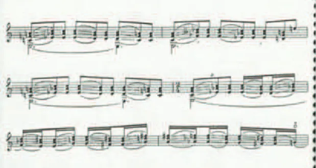 Fig. 13. Trecho da obra Estudo 12 para viol‹o solo de Heitor Villa-Lobos. 