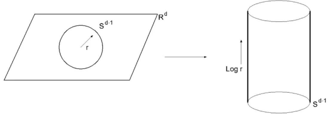 Figure 7: Diagram of the conformal mapping In global coordinates the metric of AdS 5 can be written as: