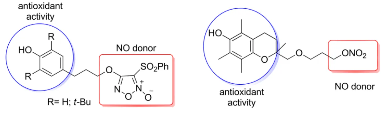 Figure 12. Hybrid anti-inflammatory antioxidant and NO donor. 