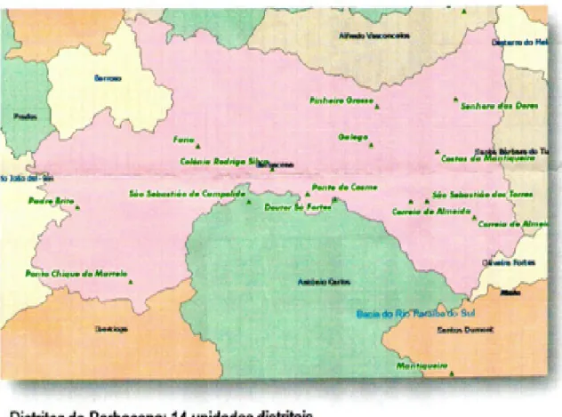 Figura 6 – Distritos do município de Barbacena 