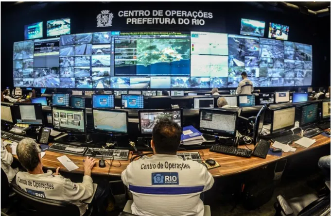 Figure 7 Command and control room (Centro de Operações Prefeitura do Rio, 2017) 