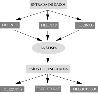 Figura 1.2 Arquivos de entrada e saída de dados do CS-ASA. 