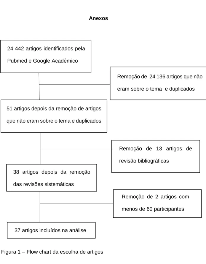 Figura 1 – Flow chart da escolha de artigos 