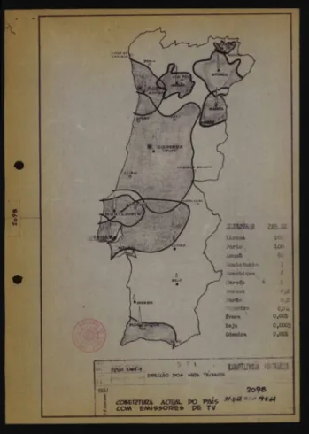 Figure   15   –   Coverage   of   the   television   signal   in   Portugal   (May   1964)