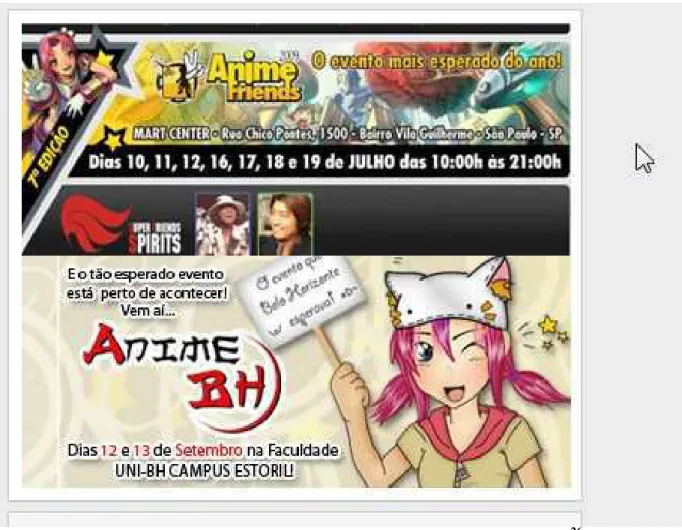 Figura 2 - Publicidade veiculada na Animix sobre eventos otaku 26                                                             