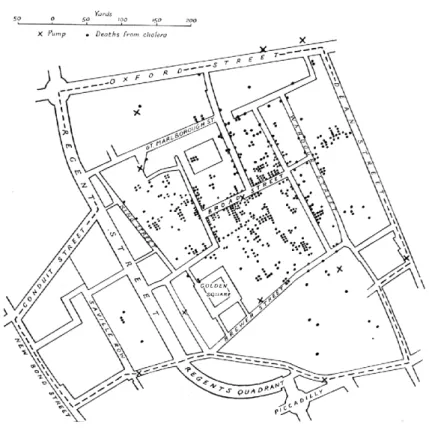 Figura 3 - Mapa do estudo de John Snow  