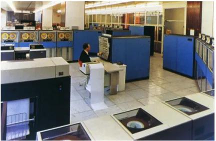 Figura 5 - Computador IBM 360 e respectivos periféricos  (Fonte: Pain, 2004,  http://www.aconit.org/spip/IMG/jpg/36040.jpg  ) 