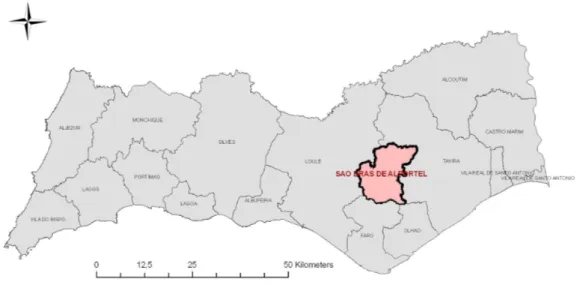 Figura 1 – Mapa de Localização de São Brás de Alportel 
