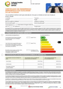Figura 17 – Certificado Energético (ADENE, 2011) 