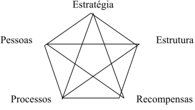FIGURA 1 – Modelo Estrela (Elementos que afetam a capacidade da organização)  FONTE - Galbraith, J
