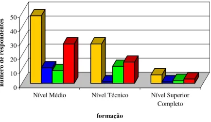 Figura 8: Formação acadêmica dos alunos respondentes do questionário de perfil. 