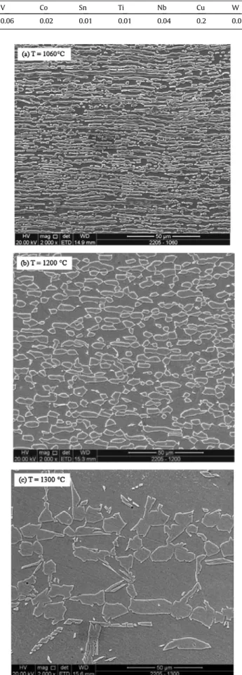 Fig. 2 presents the microstructure of the steel after annealing at the three temperatures