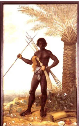 Figura 2 - Eckhout, Albert.  Homem Africano, 1641.  Óleo sobre tela, 273.00 x 167.00 cm 