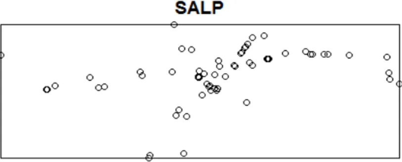 Figure 15: Suicide Attack Location Points in the automatic data extent window 