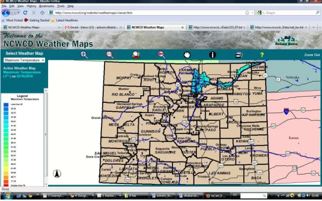 Figure 5  Weather map for North-eastern Colorado, NCWCD 