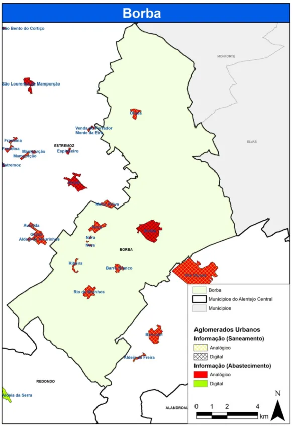 Figura 8 – Representação geográfica da fase de diagnóstico para o município de Borba 