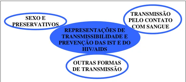 FIGURA 3 – Representações de transmissibilidade e prevenção das IST e do HIV aids REPRESENTAÇÕES DE 