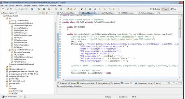 Figure 6. GWT project in Eclipse IDE 