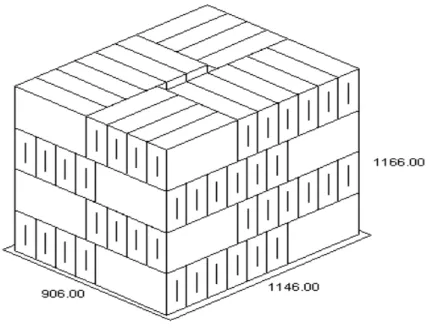 Figura 4 - Arranjo atual do palete para o produto “X” identificado como oportunidade 