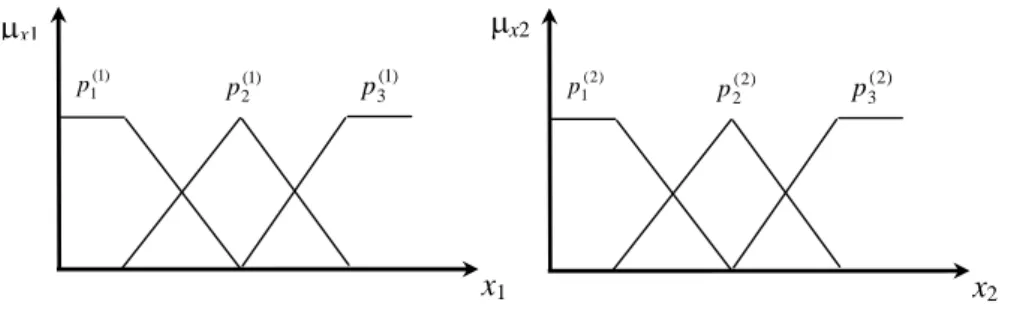 Figura 4.1 – Ilustração das entradas de um sistema fuzzy. 