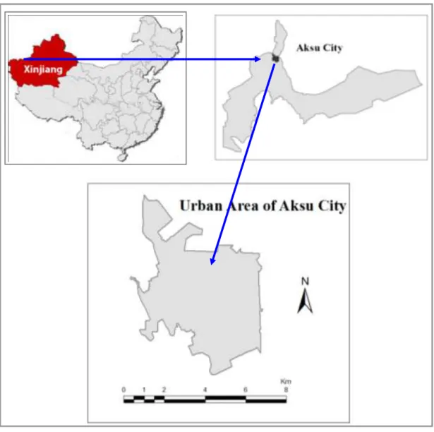 Fig. 1 map of the study area  