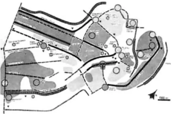 Figure   1   –   Edges,   Nodes,   and   Districts   in   Boston   (Lynch,   1960)   